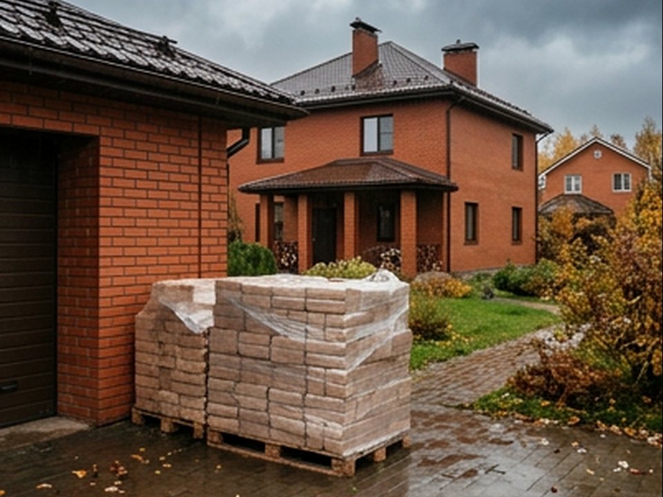 декоративная поленница — Кленовый переулок, 21, Орёл
